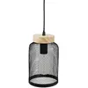 Image de Pegane Suspension Métal et Bois - Noir
