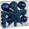 Image de Kit de décorations pour sapin de noël - 18 Pièces - Bleu nuit