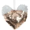 Image de Décoration pour sapin de Noël Sequin - Coeur - Doré