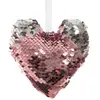 Image de Décoration pour sapin de Noël Sequin - Coeur - Rose