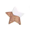 Image de Décoration de Noël Stars Wooden Natural - Blanc