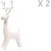 Image de Lot de 2 Décoration de Noël design Renne Ice Xmas - Blanc