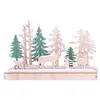 Image de Décoration de Noël à poser en bois renne Forest Deco - Beige et vert