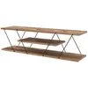 Image de Meuble TV en mélaminé de style Industriel - L.120cm - Marron