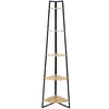 Image de Etagère d'angle 5 niveaux en MDF et métal - Noir et beige