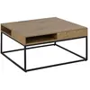 Image de Table basse 2 niches ouvertes en métal et MDF - Marron et Noir