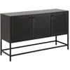 Image de Buffet avec 4 niches de rangement fermées par 3 portes - Noir
