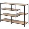 Image de Bibliothèque ouverte 4 étagères en MDF et métal - Beige et Noir