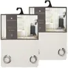 Image de Lot de 2 Rideaux en polyester modèle Léon - 140 x 260 cm - Blanc Ivoire