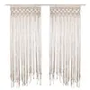 Image de Lot de 2 Rideaux à fil détails macramé Rituality - L. 90 x H. 200 cm - Beige