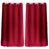 Image de Lot de 2 Rideaux unis occultants avec oeillets - 140 x 240 cm - Rouge