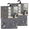 Image de Lot de 2 Rideaux de salon occultants 8 oeillets - 140 x 260 cm - Gris