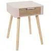 Image de Table de chevet 1 tiroir en MDF - Rose