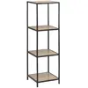 Image de Bibliothèque droite 3 niveaux en MDF et Métal - Beige et Noir