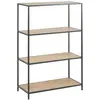 Image de Bibliothèque 3 niveaux en MDF et métal - Noir et Beige