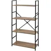 Image de Etagère droite Large 4 niveaux Colorado H.48 en Métal et MDF - Beige et Noir