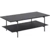 Image de Table basse 2 niveaux en mélaminé et Métal - L. 115 cm x H. 40 cm - Noir