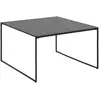 Image de Table basse carré en mélaminé et métal - L.80 cm x H. 48 cm - Noir