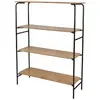 Image de Bibliothèque 4 niveaux Marcel avec structure en métal - Marron et noir
