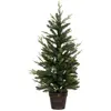 Image de Sapin de Noël artificiel Helsinki en pot - H. 100 cm - Vert