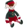 Image de Peluche lutin de Noël - H 35 cm - Vert et rouge
