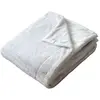 Image de Couverture AZURA imitiation fourrure 2 tons et flanelle - 220 x 180 cm - Blanc