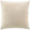 Image de Coussin déhoussable en bouclette unie BELI - 45 x 45 cm - Ecru