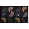 Image de Tapis Must en velours imprimé Ginkgo - 50 x 120 cm - Noir