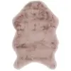 Image de Tapis imitation fourrure poils fins - 60 x 90 cm - Rose