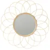Image de Miroir Rosace en rotin - Diam 56 cm