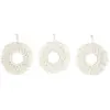 Image de Lot de 3 miroirs ronds bohème - Diam 28 Cm - Beige