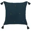 Image de Coussin de chaise brodé rectangulaire Starke - 40 x 40 cm - Bleu nuit
