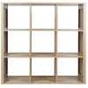 Image de Etagère de rangement 9 cases Saulk en bois - Marron