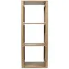 Image de Etagère de rangement 3 cases Saulk en bois - Marron