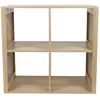 Image de Etagère de rangement 4 cases Saulk - Marron