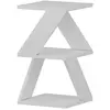 Image de Bout de canapé Zig Zag en bois - Blanc