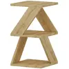 Image de Bout de canapé Zig Zag en bois - Beige