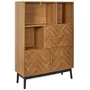 Image de Bibliothèque 2 portes et 2 tiroirs en bois FELIX - Marron et noir