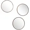 Image de Lot de 3 miroirs ronds imitation bois - Diam 26 cm - Marron