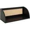 Image de Étagère murale en cannage - Noir et beige