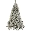 Image de Sapin de Noël artificiel effet enneigé WINDY PEAK - H. 150 cm - Blanc