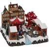 Image de Village de Noël animé lumineux et musical Marché - Blanc