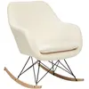 Image de Fauteuil à bascule en bouclette OLMETO - Blanc