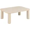 Image de Table basse rectangulaire effet travertin GÖRAN - Beige