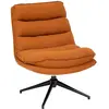 Image de Fauteuil pivotant en tissu et pieds métal HARPER - Terracotta