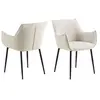 Image de Lot de 2 chaises de salle à manger avec accoudoirs SORRENTO - Beige