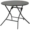 Image de Table de jardin pliante ronde 4 places GREENSBORO - Gris graphite