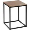 Image de Bout de canapé en bois et métal CHEVRONS - Beige et noir