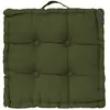 Image de Coussin de sol en coton ANJALI - Kaki