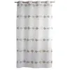 Image de Voilage brodé horizontal EBENE - 140 x 240 cm - Blanc et beige